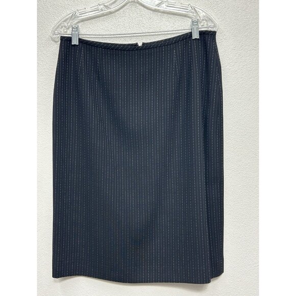 Tahari 2-piece Blazer Skirt Set Women’s 12 Black Pink Stripe Office Career - Picture 4 of 12